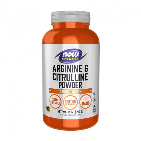 Now Foods Arginine & Citrulline Powder - 340g 2023-10-4520