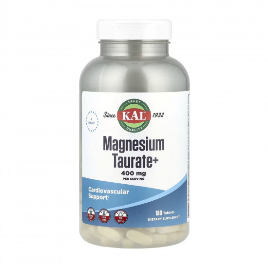 KAL Magnesium Taurate 400mg - 180 tabs 2023-10-4694 KAL Magnesium Taurate 400mg - 180 tabs 2023-10-4694