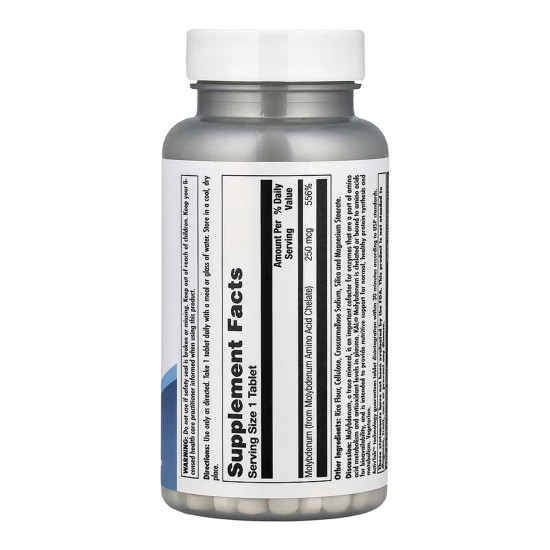 KAL Molybdenum Amino Acid Chelate 250 mcg - 100 tabs 2023-10-7003