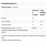 Caprylic Acid 600mg - 100 sgels