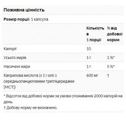 Caprylic Acid 600mg - 100 sgels