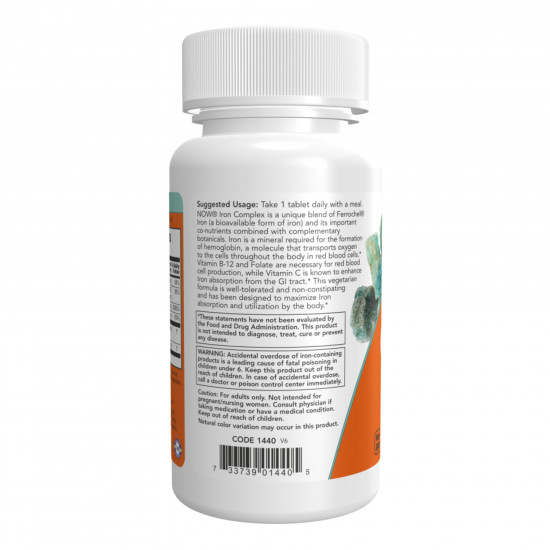 Now Foods Iron Complex - 100 tabs 2022-10-0644
