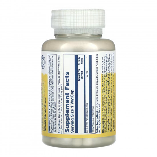 Solaray PABA 700mg - 100 vcaps 2023-10-6876