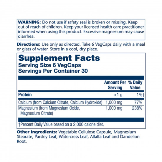 Solaray Cal-Mag Citrate - 180 veg caps 2022-10-2444