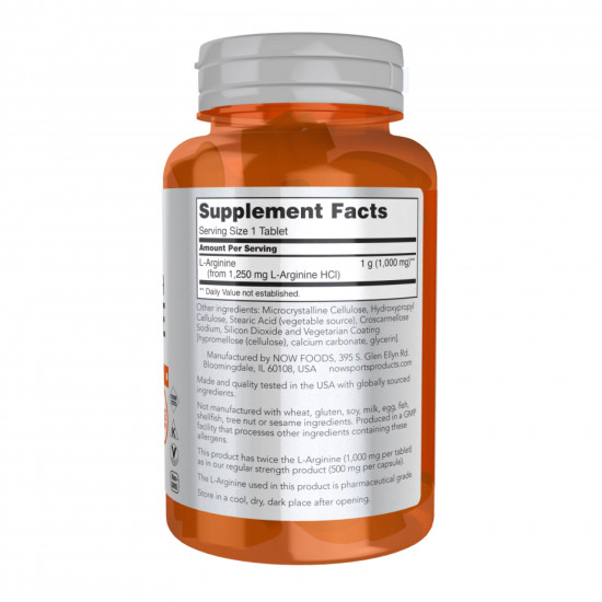 Now Foods Arginine 1000mg - 60 tabs (Пошкоджена банка) 2024-11-0231