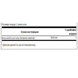 Boswellia Double Strength 800 mg - 60 Caps (Повреждена крышка)