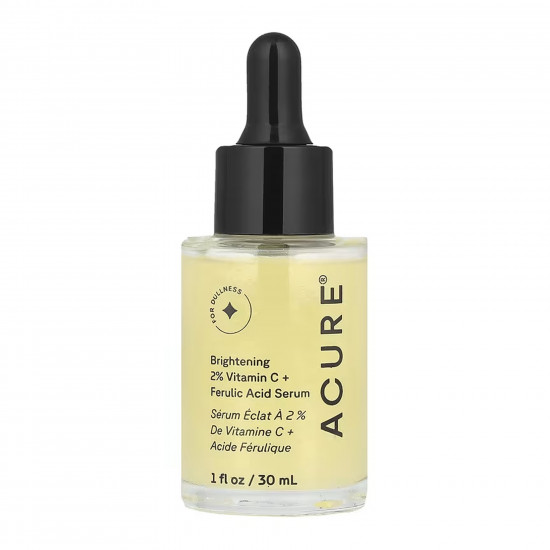 Acure Brightening 2% Vitamin C + Ferulic Acid Serum - 30 ml 2023-10-5442 Acure Brightening 2% Vitamin C + Ferulic Acid Serum - 30 ml 2023-10-5442