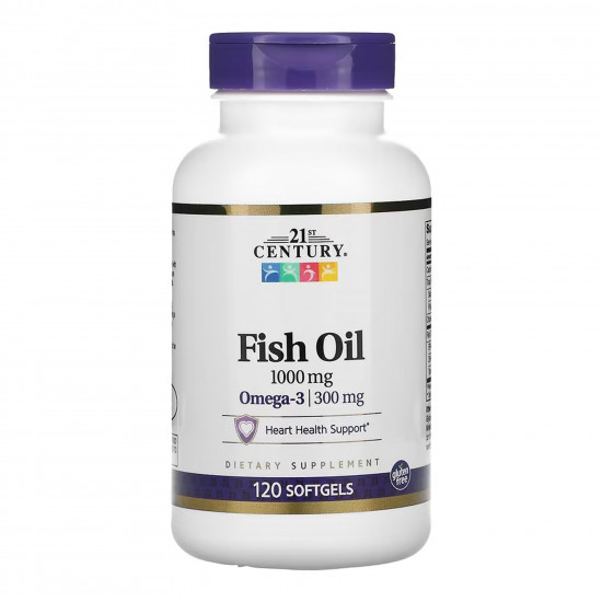 21st Century Fish Oil 1000 mg - 120 softgels 2023-10-7092