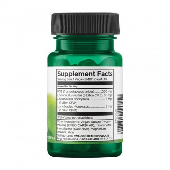 Swanson L. Reuteri Plus 7 billion Cfu - 30 vcaps 2023-10-5866