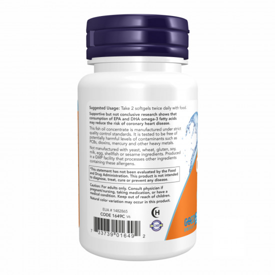 Now Foods Omega 3 1000mg - 500 Sgels 100-27-6508950-20