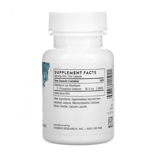 Thorne Riboflavin 5'- Phosphate - 60 caps 2023-10-3649