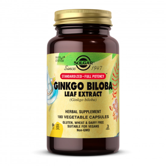 Solgar SFP Ginkgo Biloba Leaf Extract - 180 vcaps 2023-10-4145 Solgar SFP Ginkgo Biloba Leaf Extract - 180 vcaps 2023-10-4145
