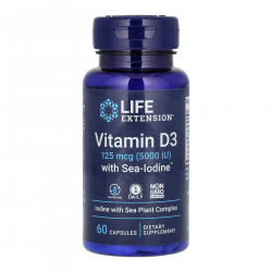 Vit D3 with Sea-Iodine™ 125 mcg (5000 IU) - 60 caps