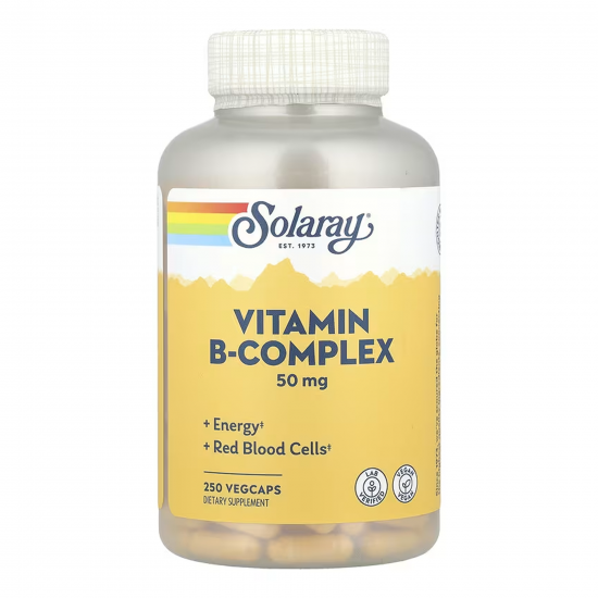 Solaray Vitamin B-Complex 50 50mg - 250 vcaps 2023-10-7414