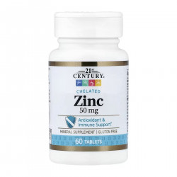Zinc Chelated 50 mg - 60 tabs (Пошкоджена банка)