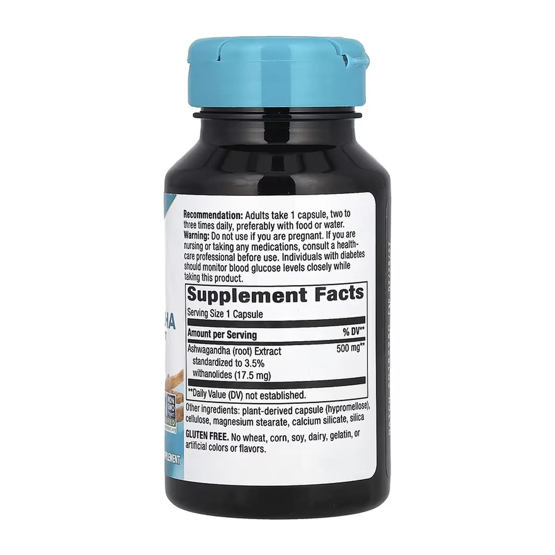 Ashwagandha - 60 vcaps (Пошкоджена етикетка) 2023-10-8007
