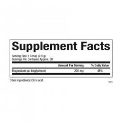 Magnesium Bisglycinate 200mg - 145g Pure