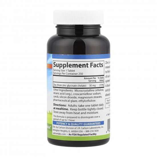Chelated Zinc - 250 tabs Chelated Zinc - 250 tabs