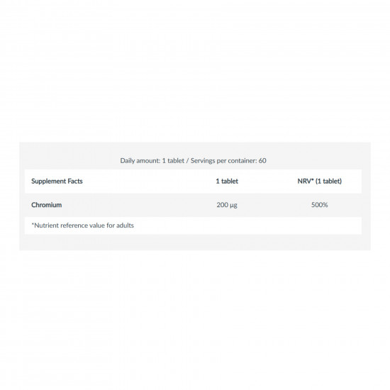 Chromium Picolinate - 60 tabs Chromium Picolinate - 60 tabs