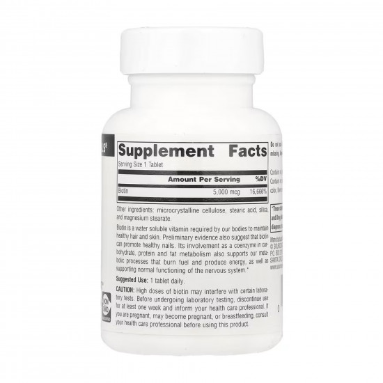Biotin 5000mcg - 60 tabs Biotin 5000mcg - 60 tabs
