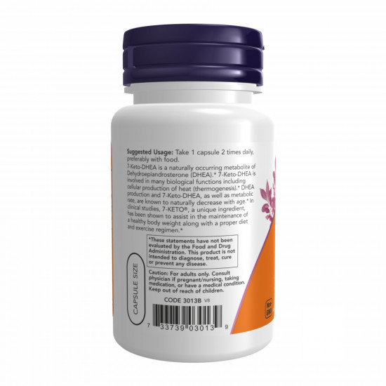 Now Foods 7-KETO 100 mg - 60 vcaps 2022-10-0091 Now Foods 7-KETO 100 mg - 60 vcaps 2022-10-0091