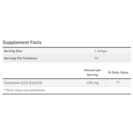 Now Foods CoQ10 100mg - 50 sgels 2022-10-0098 Now Foods CoQ10 100mg - 50 sgels 2022-10-0098