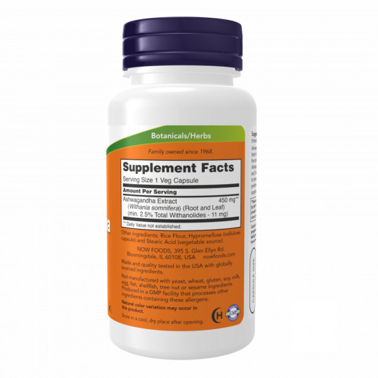 Now Foods Ashwagandha 450 mg - 180 vcaps 2022-10-0113 Now Foods Ashwagandha 450 mg - 180 vcaps 2022-10-0113
