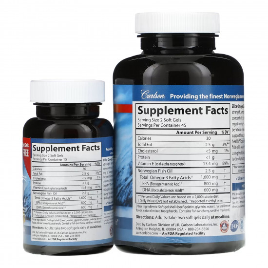 Elite Omega-3 Gems - 90+30 softgels (Повреждена банка) Elite Omega-3 Gems - 90+30 softgels (Повреждена банка)