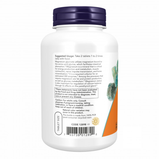 Now Foods Magnesium Glycinate - 180 tabs 2022-10-0414 Now Foods Magnesium Glycinate - 180 tabs 2022-10-0414