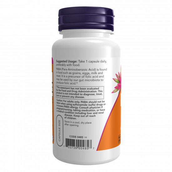 Now Foods PABA 500mg - 100 caps 2022-10-2059 Now Foods PABA 500mg - 100 caps 2022-10-2059