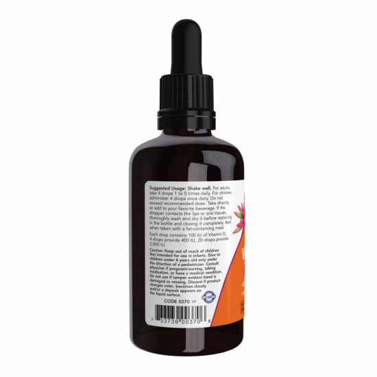 Now Foods Liquid Vitamin D-3 - 59ml (2fl oz) 2022-10-2560