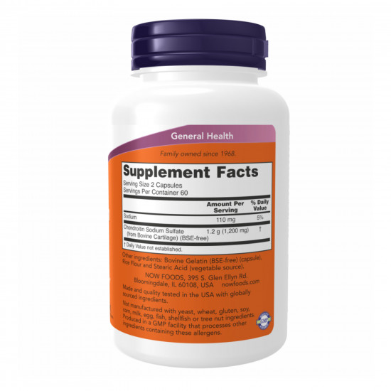 Now Foods Chondroitin Sulfate 600mg - 120 caps 2022-10-1386