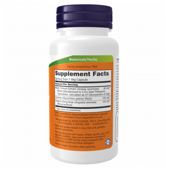 Now Foods Black Cohosh 80mg - 90 vcaps 2022-10-1389 Now Foods Black Cohosh 80mg - 90 vcaps 2022-10-1389