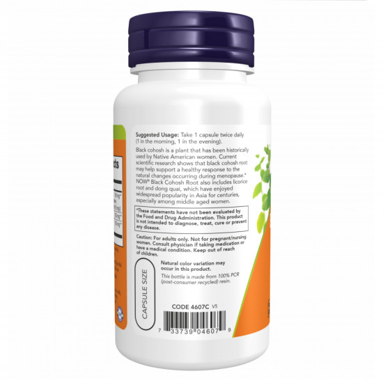 Now Foods Black Cohosh 80mg - 90 vcaps 2022-10-1389 Now Foods Black Cohosh 80mg - 90 vcaps 2022-10-1389