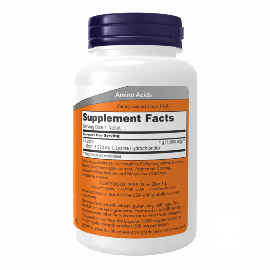 L-Lysine 1000mg - 250 tabs L-Lysine 1000mg - 250 tabs