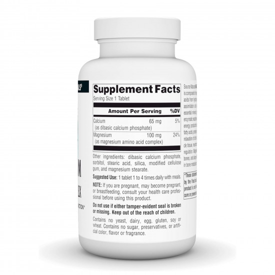 Source Naturals Magnesium Chelate Complex 100mg - 250 tabs 2023-10-2681