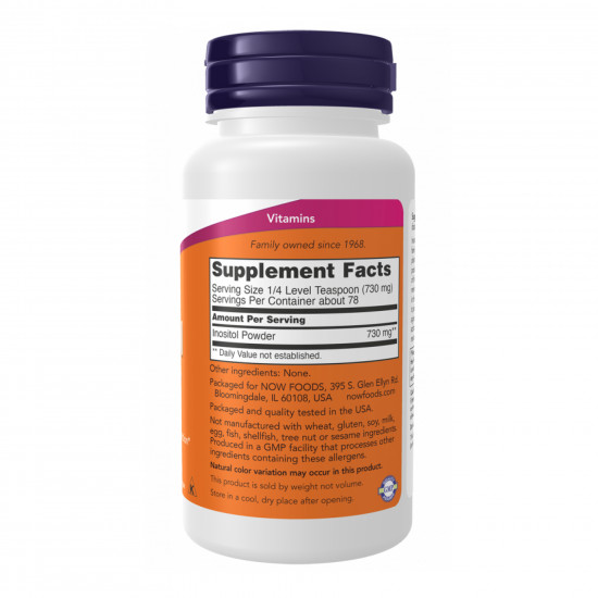 Now Foods Inositol Powder - 57g 2023-10-4552 Now Foods Inositol Powder - 57g 2023-10-4552
