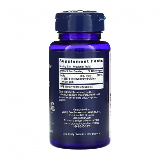 Life Extension High Potency Optimized Folate 8500 mcg DFE - 30 tabs 2023-10-5135 Life Extension High Potency Optimized Folate 8500 mcg DFE - 30 tabs 2023-10-5135