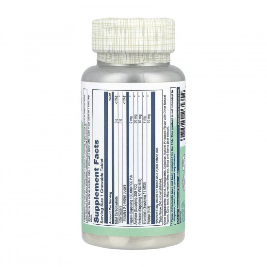 Solaray Papaya Enzyme - 90 chewables 2023-10-5846 Solaray Papaya Enzyme - 90 chewables 2023-10-5846