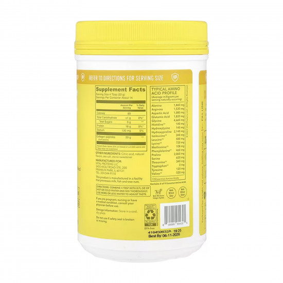 Vital Proteins Collagen Peptides - 313g Lemon 2023-10-5461