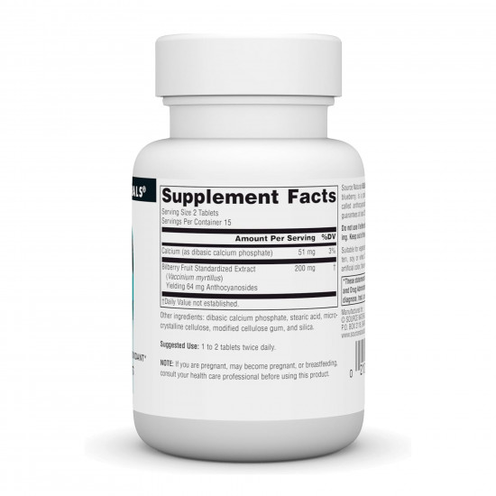 Source Naturals Bilberry Extract 100 mg - 30 tabs 2023-10-6132 Source Naturals Bilberry Extract 100 mg - 30 tabs 2023-10-6132