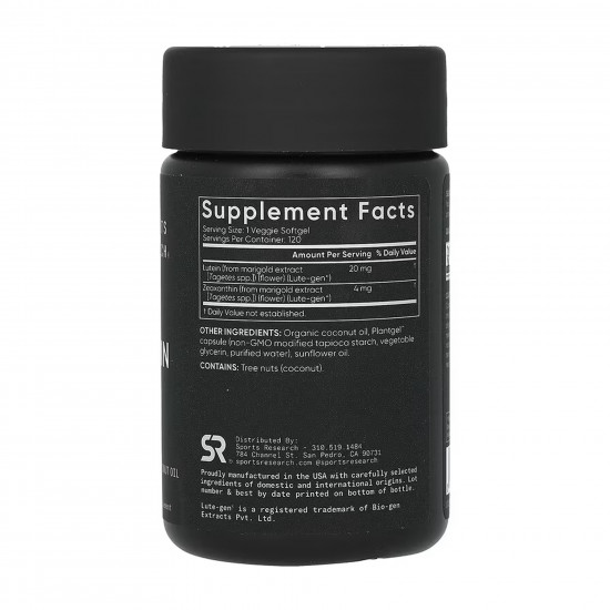 Sport Research Lutein + Zeaxanthin 20mg - 120 veggie softgels 2023-10-6170