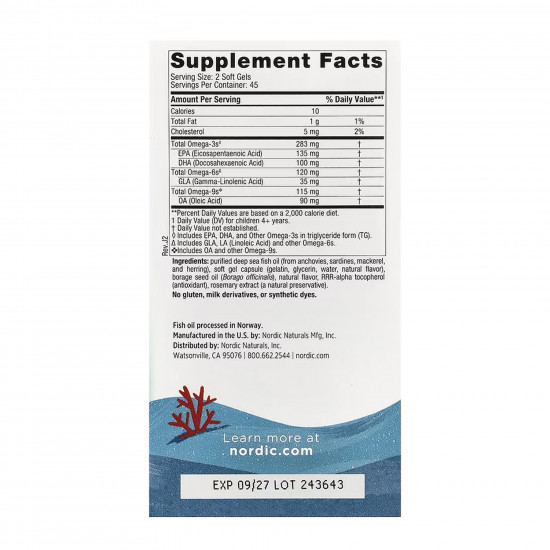 Nordic Naturals Complete Omega Junior - 90 mini softgels 2023-10-5941 Nordic Naturals Complete Omega Junior - 90 mini softgels 2023-10-5941