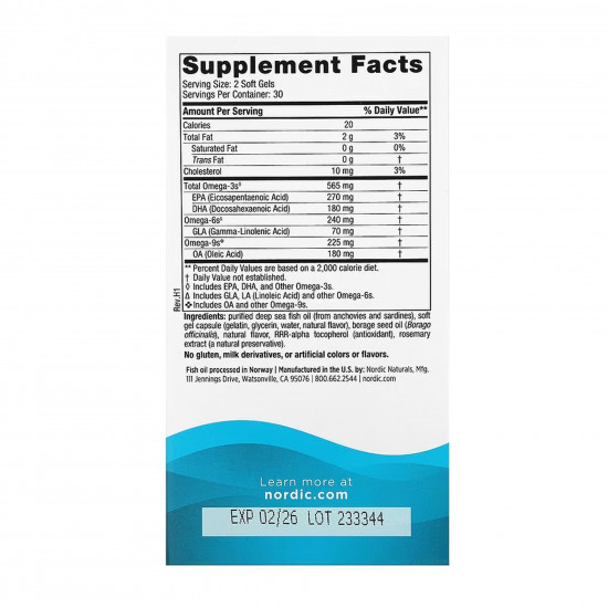 Nordic Naturals Complete Omega - 60 softgels 2023-10-5950 Nordic Naturals Complete Omega - 60 softgels 2023-10-5950