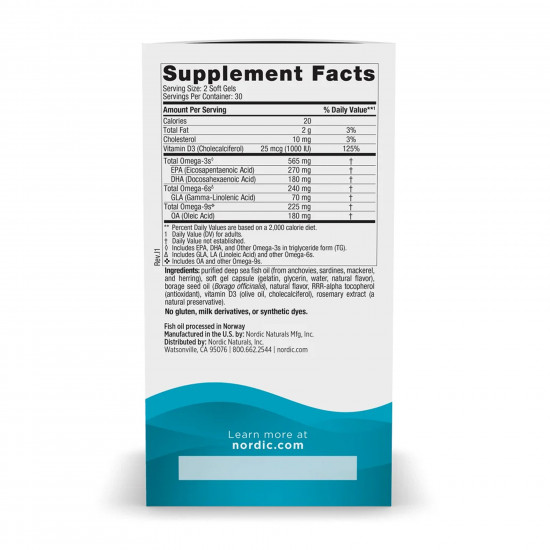 Nordic Naturals Complete Omega-D3 - 60 softgels 2023-10-5951 Nordic Naturals Complete Omega-D3 - 60 softgels 2023-10-5951