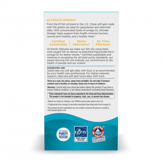 Nordic Naturals Ultimate Omega Fish Gels - 60 softgels 2023-10-5957 Nordic Naturals Ultimate Omega Fish Gels - 60 softgels 2023-10-5957