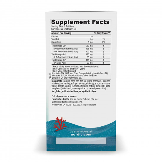 Nordic Naturals Complete Omega Junior - 180 mini softgels 2023-10-5962 Nordic Naturals Complete Omega Junior - 180 mini softgels 2023-10-5962
