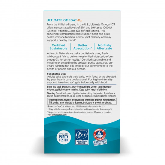 Nordic Naturals Ultimate Omega-D3 - 120 softgels 2023-10-5970 Nordic Naturals Ultimate Omega-D3 - 120 softgels 2023-10-5970
