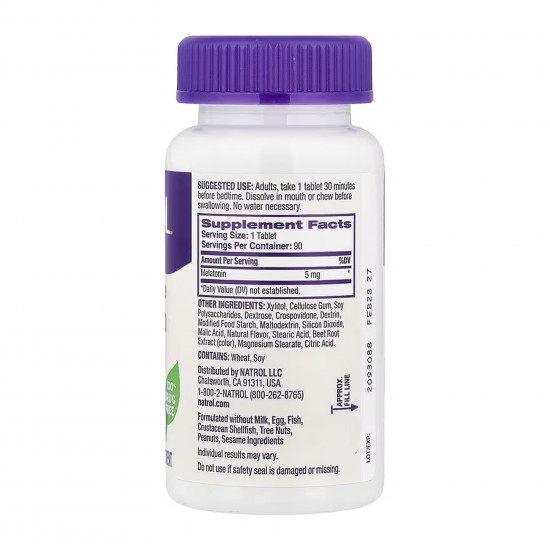 NATROL Melatonin 5mg - 90 tabs 2023-10-6218