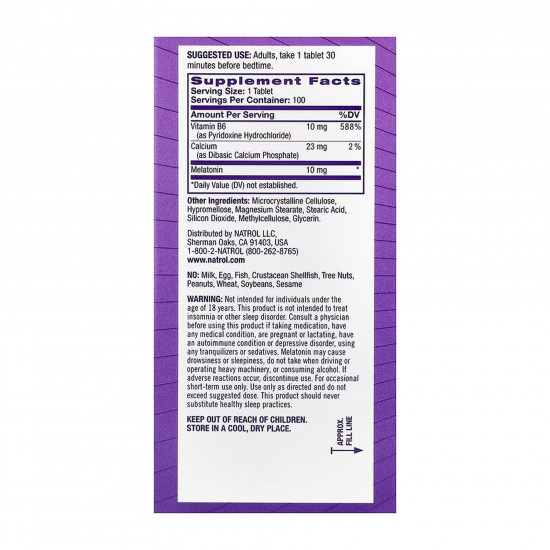 NATROL Advanced Sleep Melatonin 10mg - 100 tabs 2023-10-6221 NATROL Advanced Sleep Melatonin 10mg - 100 tabs 2023-10-6221